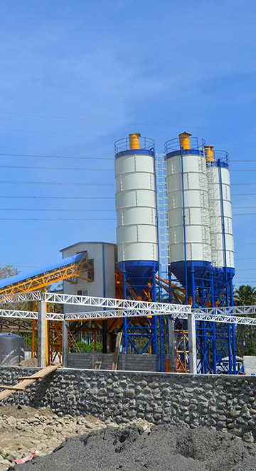 Philippines HZS120 concrete mixing station export installation and commissioning