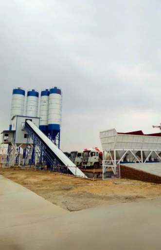 Belt Feeding Concrete Plant