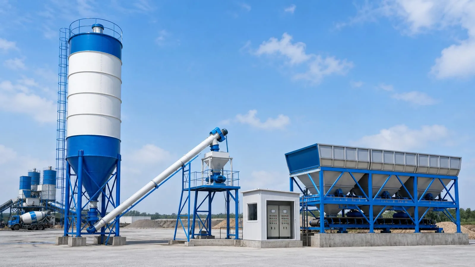 Como configurar silo de cemento y transportador de tornillo para plantas de concreto overview