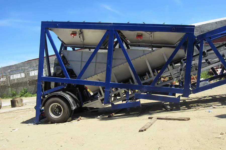 Planta movil de concreto serie YHZS en Etiopia | Suministro de concreto para carreteras, edificios y obras temporales