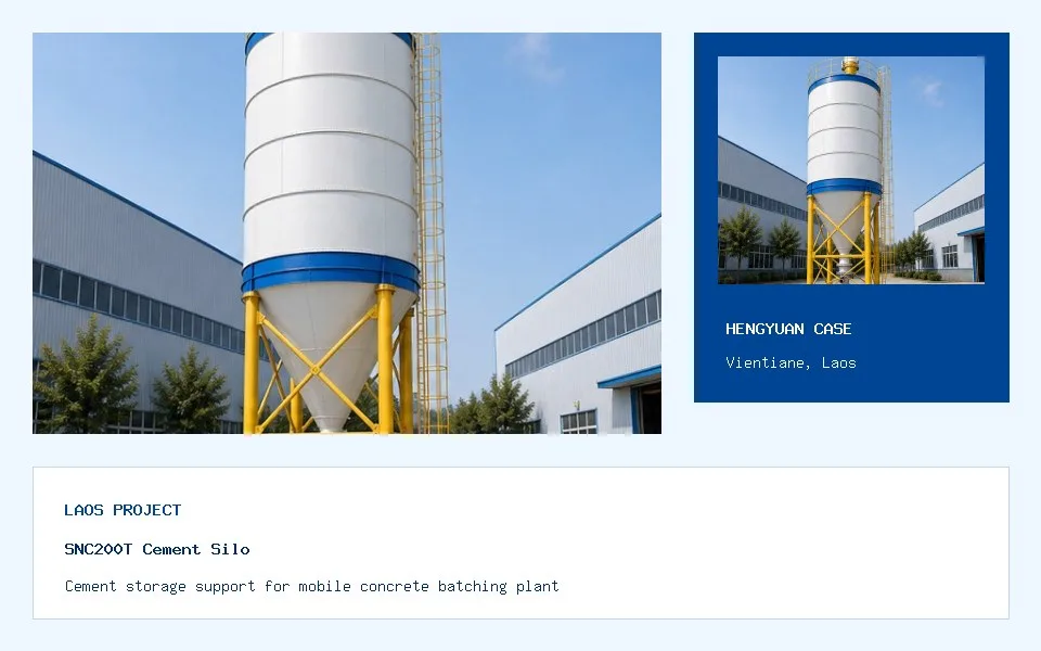 SNC200T Silo a Ciment - Projet d equipement auxiliaire en Laos