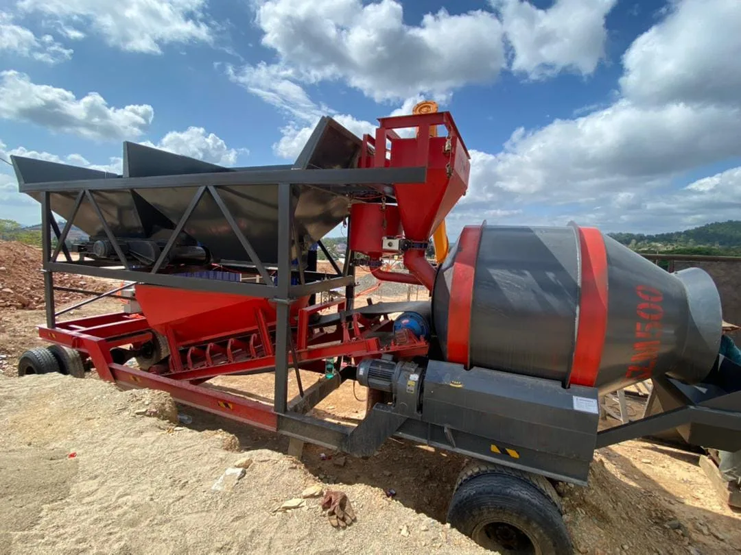 Planta movil de concreto serie YHZS en Malasia | Produccion movil de concreto para construccion e infraestructura