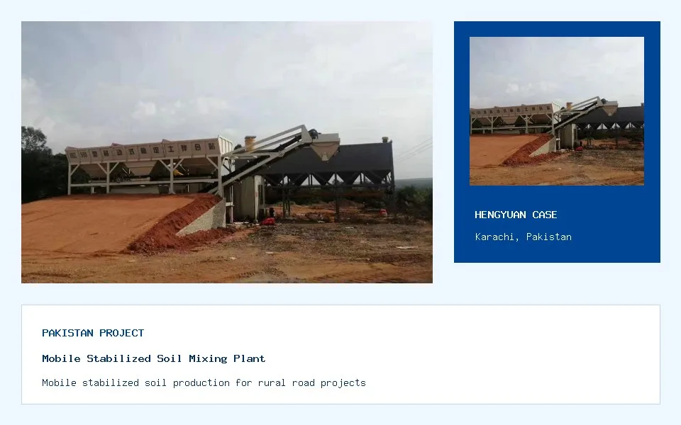 Mobile Centrale de Sol Stabilise - Projet de centrale de sol stabilise en Pakistan