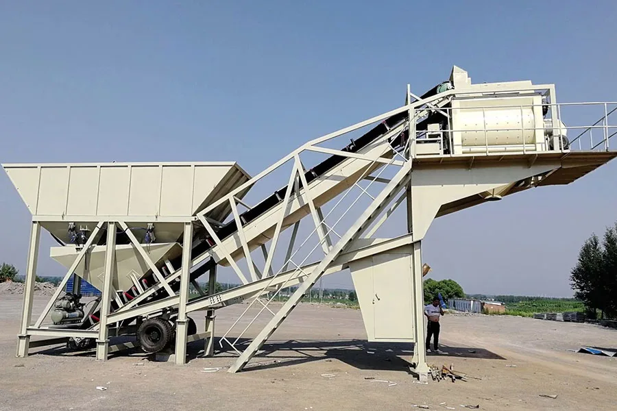YHZS25 Centrale a Beton Mobile a Convoyeur a Bande