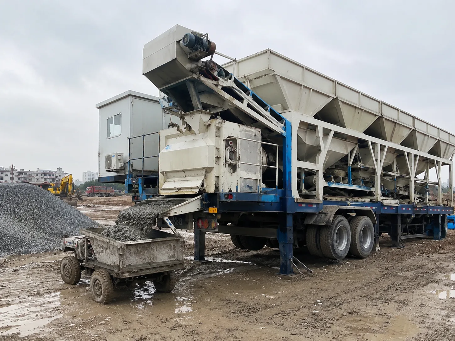 YHZS100-4 Centrale a Beton Mobile (Serie YHZS1.5)