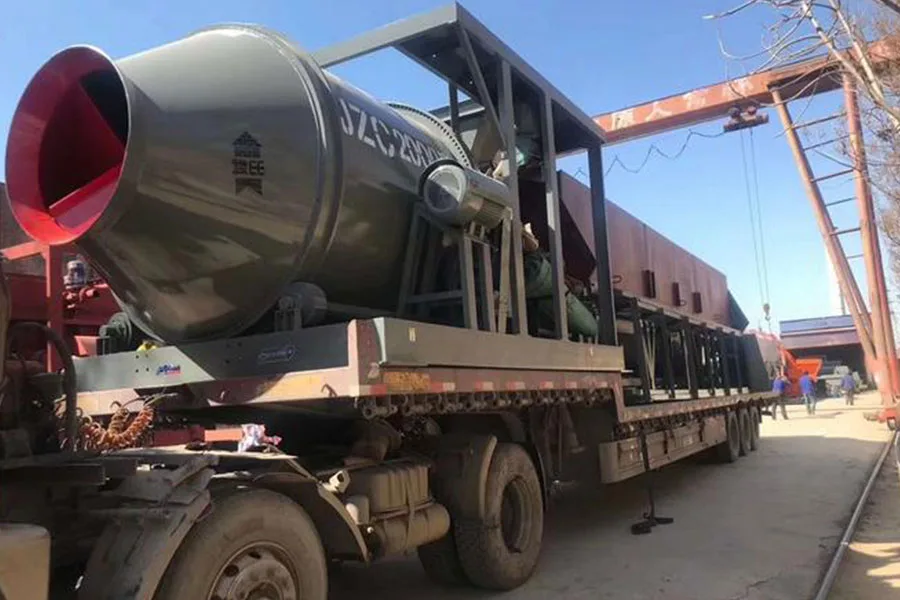YHZM100-4 Centrale a Beton Mobile avec Malaxeur a Tambour