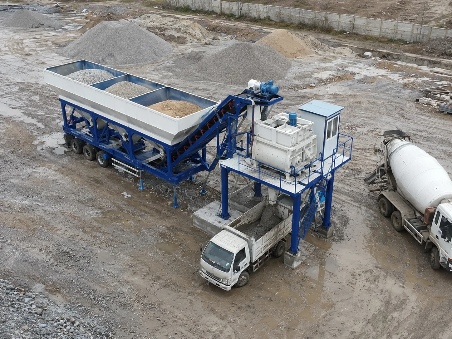 YHZS50-3 Centrale a Beton Mobile (Serie YHZS1.5)