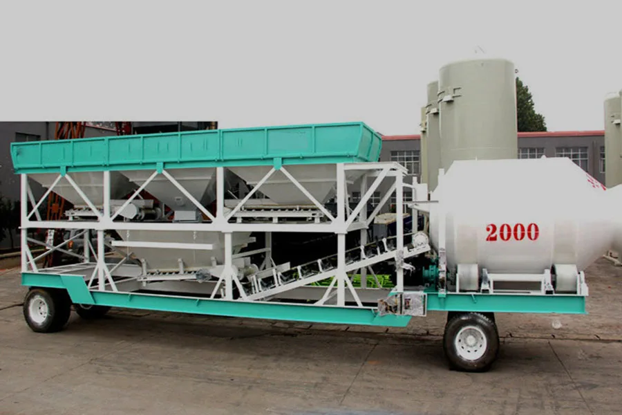 YHZM100-4 Centrale a Beton Mobile avec Malaxeur a Tambour