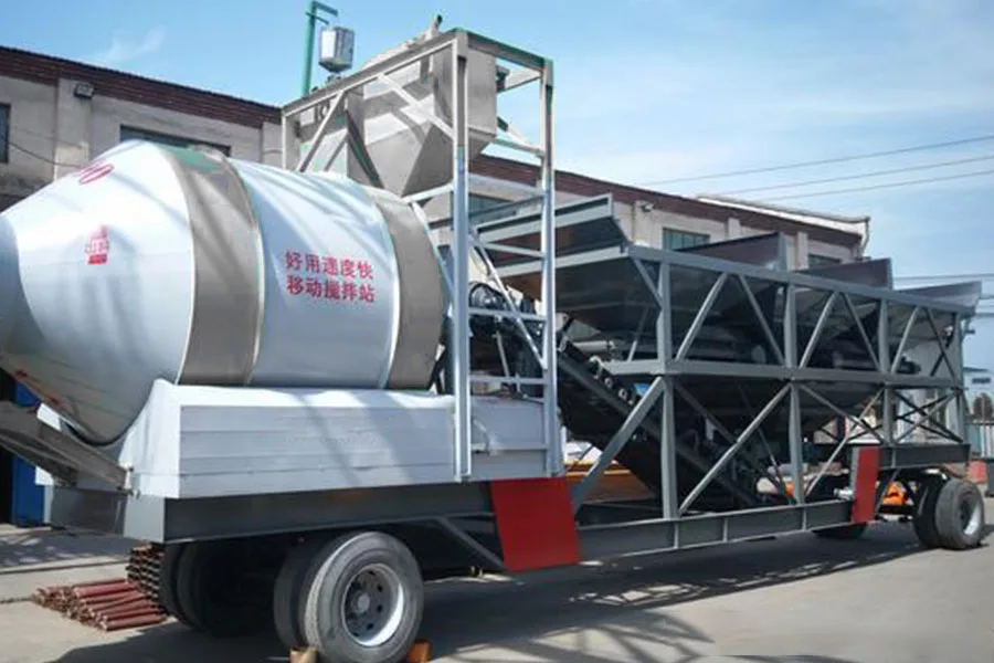 YHZM50-3 Centrale a Beton Mobile avec Malaxeur a Tambour