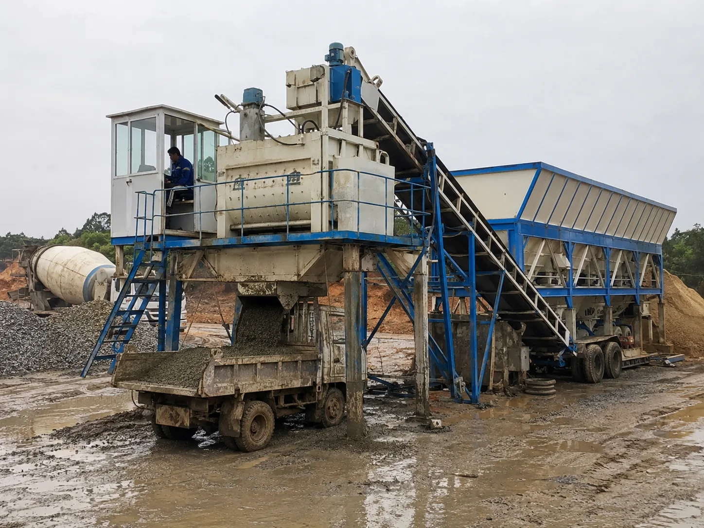 YHZS50-3 Centrale a Beton Mobile (Serie YHZS1.5)