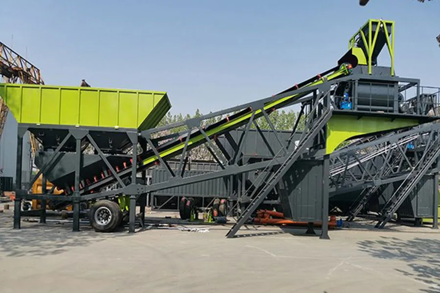 YHZS75 Planta Movil de Concreto con Cinta Transportadora