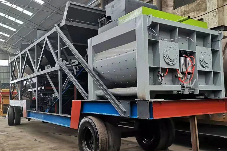 YHZS35 Planta Movil de Concreto con Cinta Transportadora