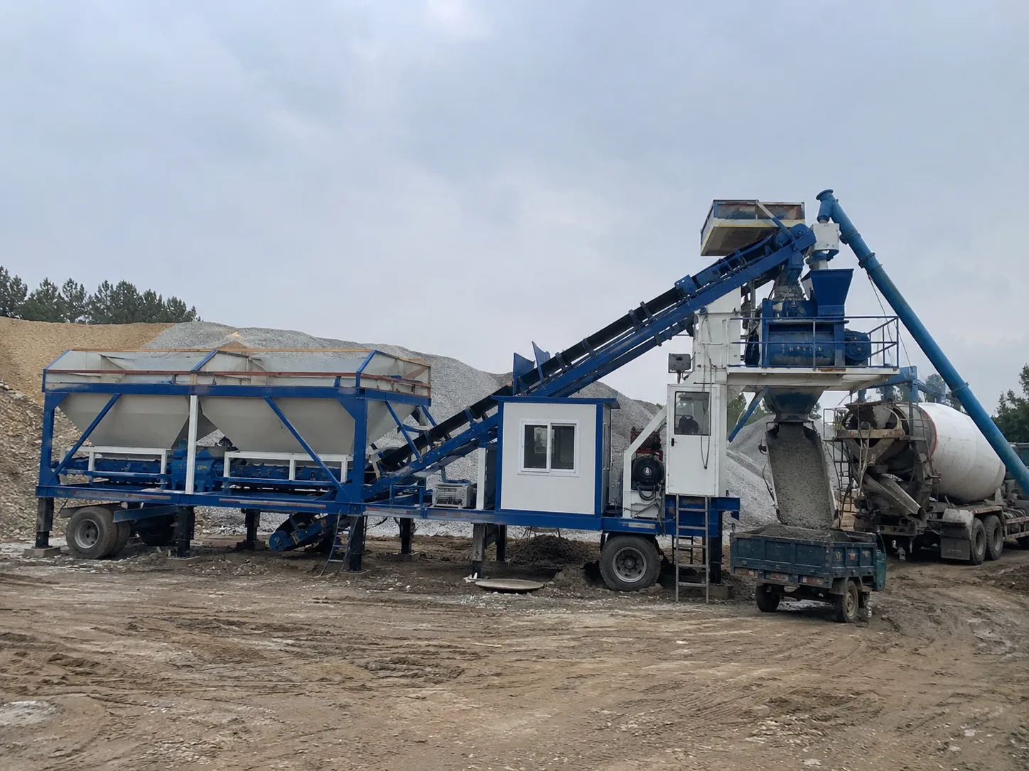 YHZS75-3 мобильный бетонный завод (серия YHZS1.5)