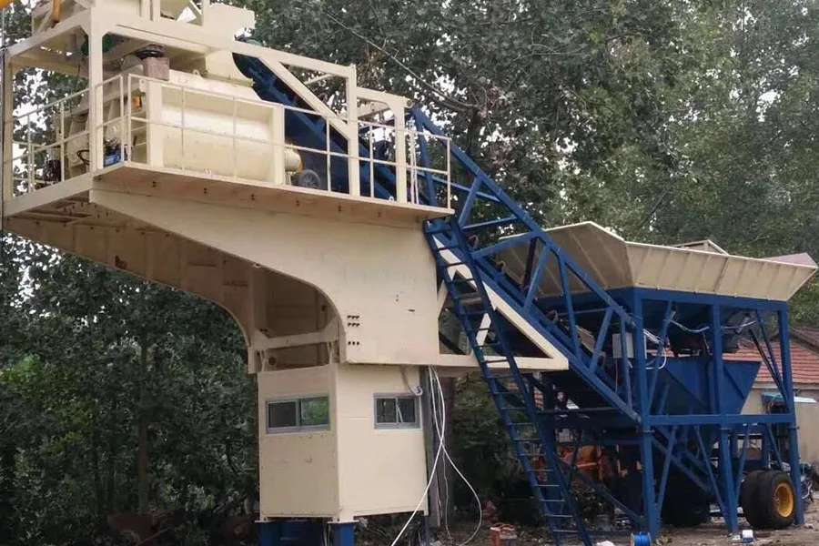 YHZS75 Planta Movil de Concreto con Cinta Transportadora