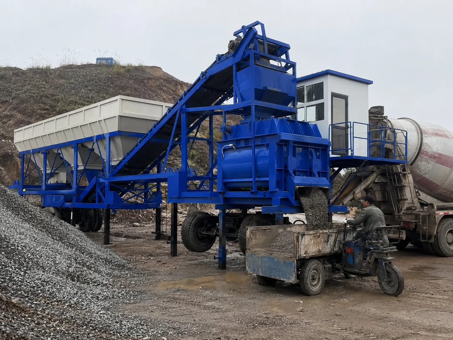 YHZS50-3 Centrale a Beton Mobile (Serie YHZS1.5)