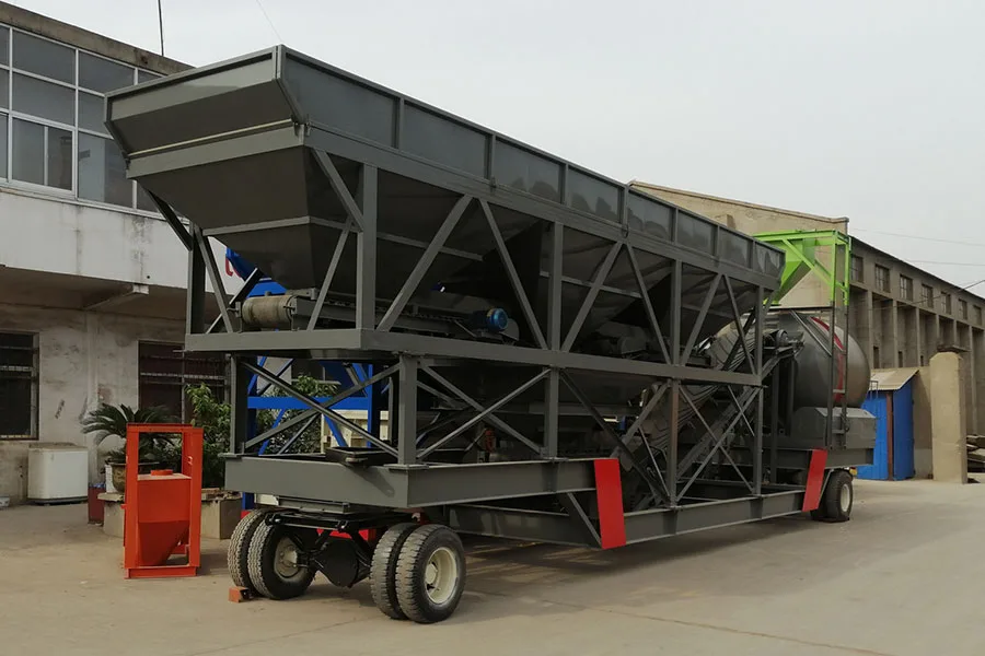 YHZM50-3 Centrale a Beton Mobile avec Malaxeur a Tambour